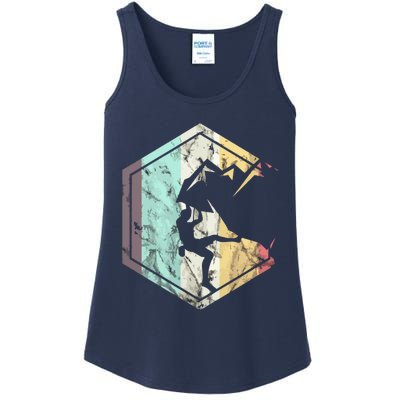 Awesome Rock Climbing Retro Mountain Climber Hiker Alpinism Ladies Essential Tank