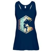 Awesome Rock Climbing Retro Mountain Climber Hiker Alpinism Ladies Essential Flowy Tank