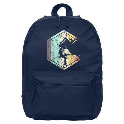 Awesome Rock Climbing Retro Mountain Climber Hiker Alpinism 16 in Basic Backpack
