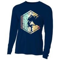 Awesome Rock Climbing Retro Mountain Climber Hiker Alpinism Cooling Performance Long Sleeve Crew