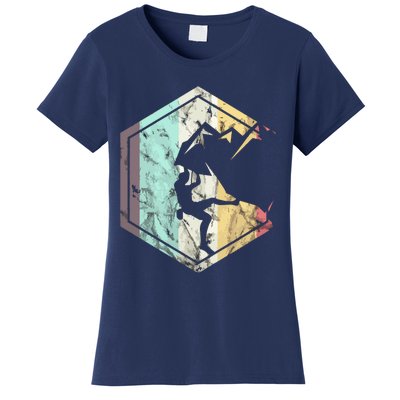 Awesome Rock Climbing Retro Mountain Climber Hiker Alpinism Women's T-Shirt