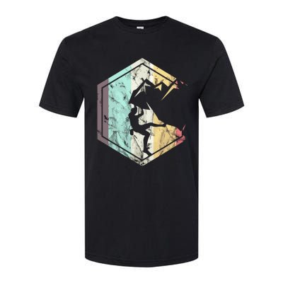 Awesome Rock Climbing Retro Mountain Climber Hiker Alpinism Softstyle CVC T-Shirt