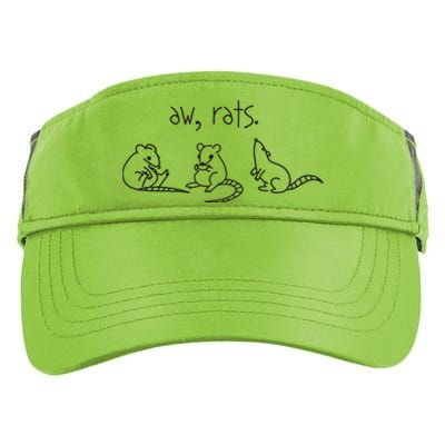 Aw Rats Cute Rat Trio Funny Adult Drive Performance Visor