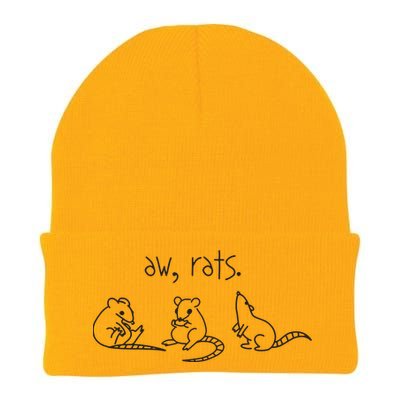 Aw Rats Cute Rat Trio Funny Knit Cap Winter Beanie