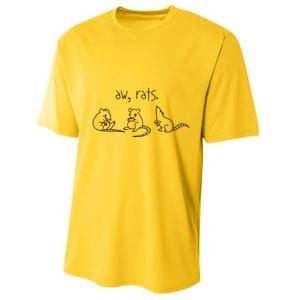 Aw Rats Cute Rat Trio Funny Performance Sprint T-Shirt