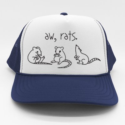 Aw Rats Cute Rat Trio Funny Trucker Hat