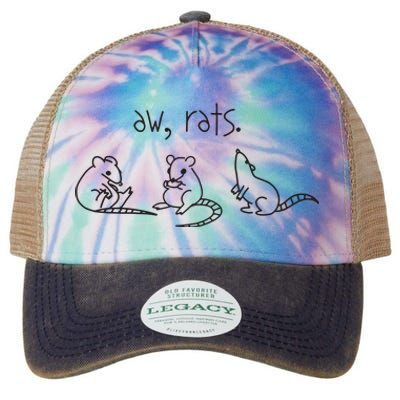 Aw Rats Cute Rat Trio Funny Legacy Tie Dye Trucker Hat