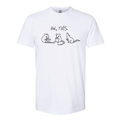 Aw Rats Cute Rat Trio Funny Softstyle® CVC T-Shirt