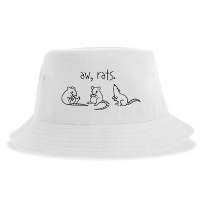 Aw Rats Cute Rat Trio Funny Sustainable Bucket Hat