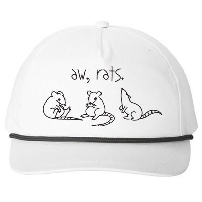 Aw Rats Cute Rat Trio Funny Snapback Five-Panel Rope Hat