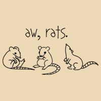 Aw Rats Cute Rat Trio Drawstring Bag