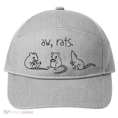 Aw Rats Cute Rat Trio 7-Panel Snapback Hat