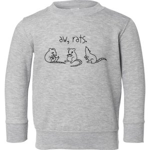 Aw Rats Cute Rat Trio Toddler Sweatshirt