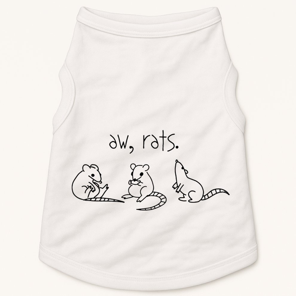 Aw Rats Cute Rat Trio Doggie Tank