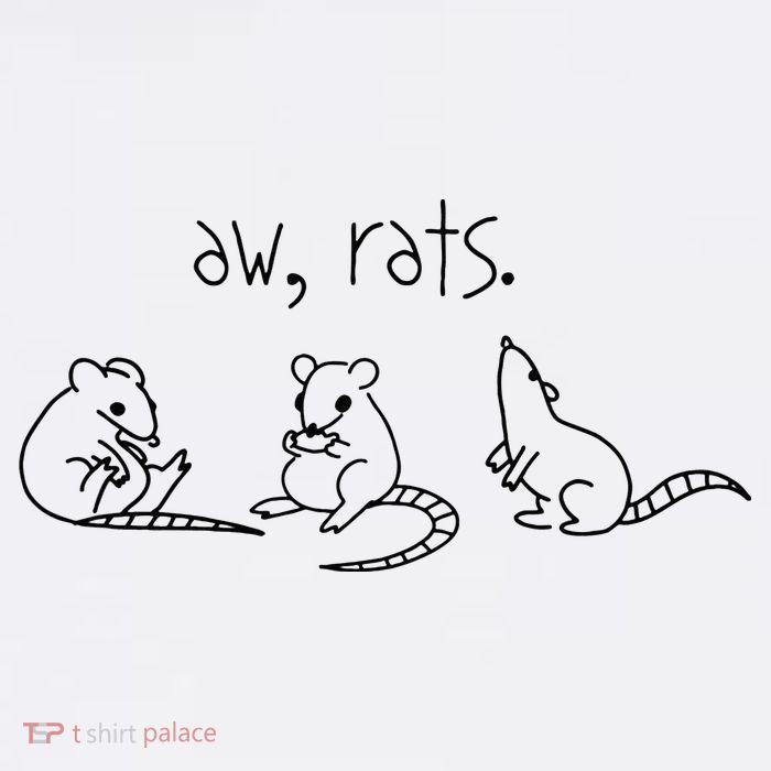 Aw Rats Cute Rat Trio Tall T-Shirt