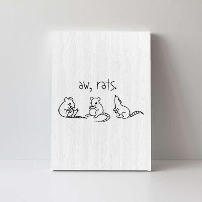 Aw Rats Cute Rat Trio Canvas