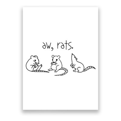 Aw Rats Cute Rat Trio Poster