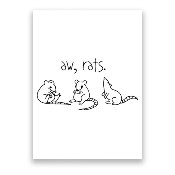 Aw Rats Cute Rat Trio Poster