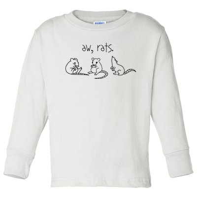 Aw Rats Cute Rat Trio Toddler Long Sleeve Shirt