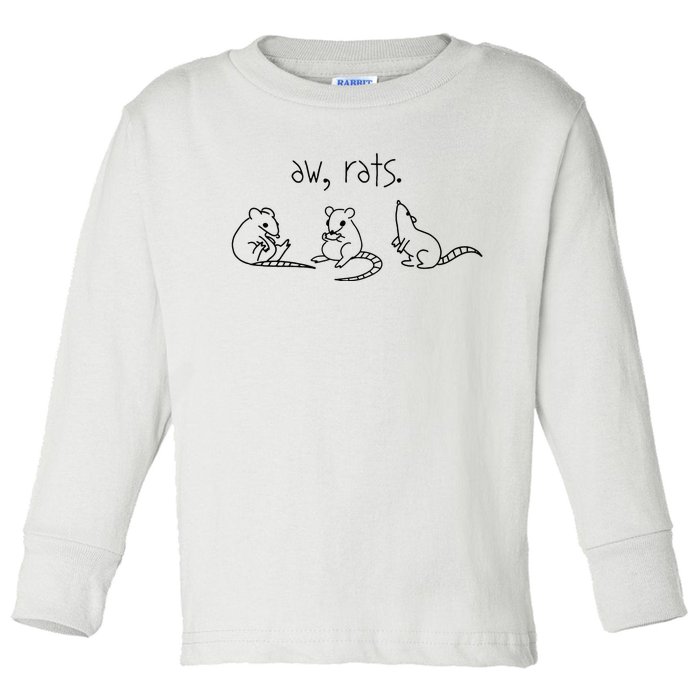 Aw Rats Cute Rat Trio Toddler Long Sleeve Shirt