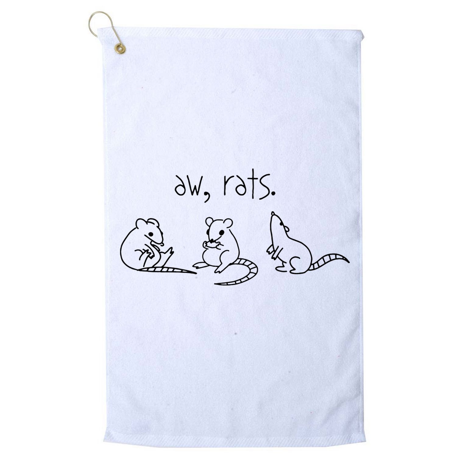 Aw Rats Cute Rat Trio Golf Towel