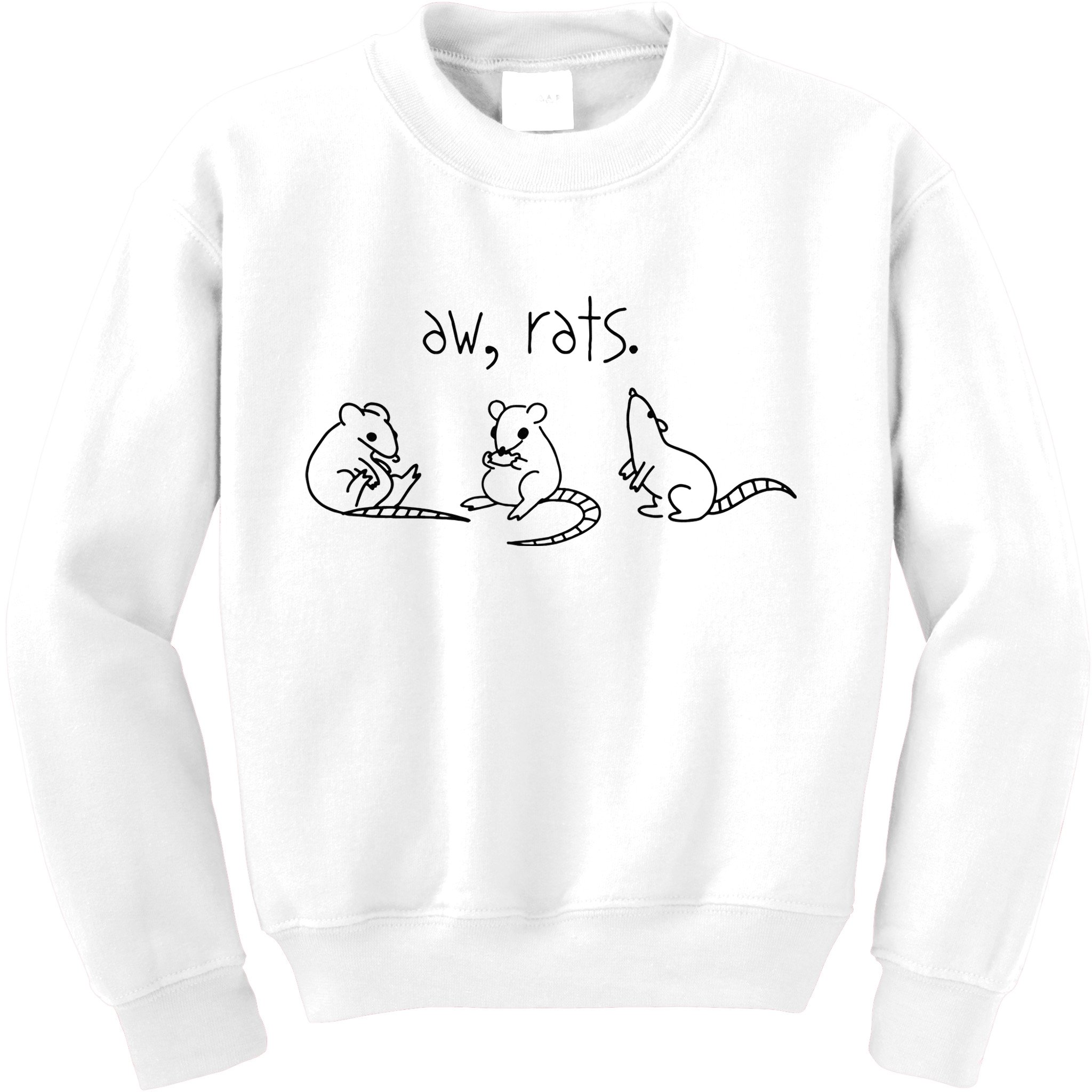 Aw Rats Cute Rat Trio Kids Sweatshirt