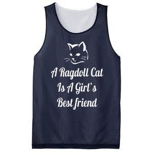 A Ragdoll Cat Is A Girl's Best Friend Christmas Gift Mothers Day Pet Cat Friend Mesh Reversible Basketball Jersey Tank