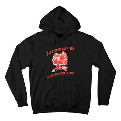 Adult Rude Christmas Waiting For Santa Hoodie