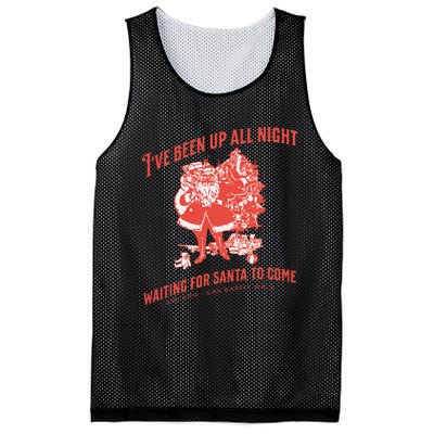 Adult Rude Christmas Waiting For Santa Mesh Reversible Basketball Jersey Tank