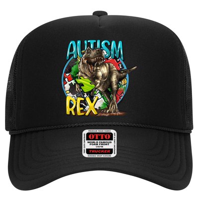 Autism Rex Cool Autism Awareness T Rex Design Trucker Hat