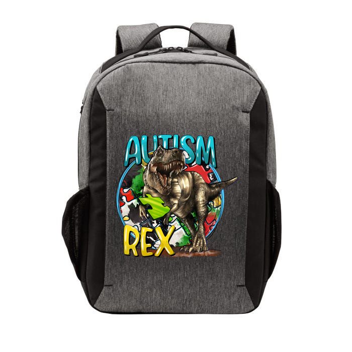 Autism Rex Cool Autism Awareness T Rex Design Vector Backpack