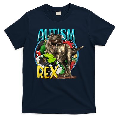 Autism Rex Cool Autism Awareness T Rex Design T-Shirt