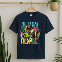 Autism Rex Cool Autism Awareness T Rex Design T-Shirt
