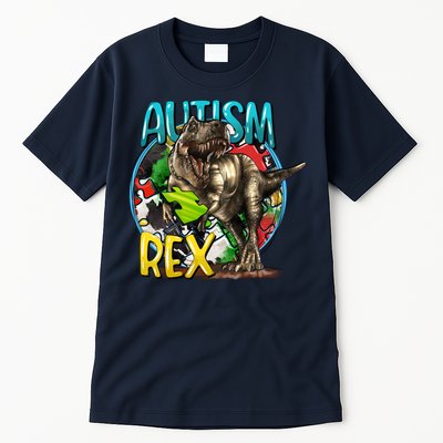 Autism Rex Cool Autism Awareness T Rex Design Tall T-Shirt