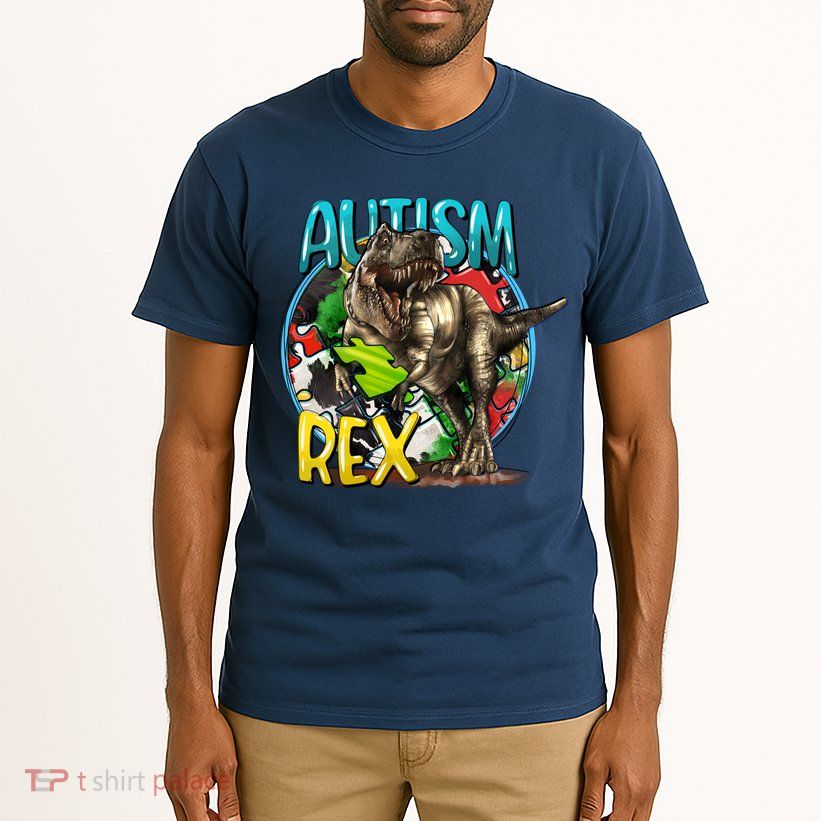 Autism Rex Cool Autism Awareness T Rex Design Tall T-Shirt