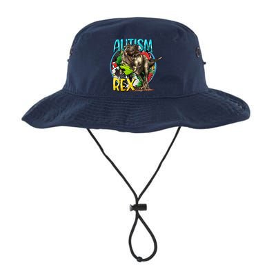 Autism Rex Cool Autism Awareness T Rex Design Bucket Hat