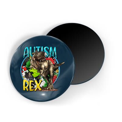 Autism Rex Cool Autism Awareness T Rex Design Magnet