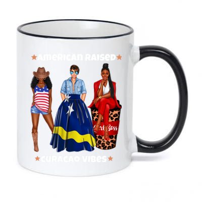 American Raised Curacao Vibes Born In South America Dna Gift 11oz Black Color Changing Mug