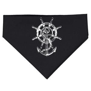 Anchor & Rudder Cool Sailing Design Nautical Gift Men Women USA-Made Doggie Bandana