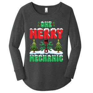 Auto Repairman Christmas One Merry Mechanic Xmas Tree Women's Perfect Tri Tunic Long Sleeve Shirt