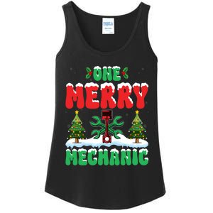 Auto Repairman Christmas One Merry Mechanic Xmas Tree Ladies Essential Tank