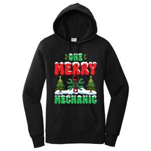 Auto Repairman Christmas One Merry Mechanic Xmas Tree Women's Pullover Hoodie