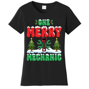 Auto Repairman Christmas One Merry Mechanic Xmas Tree Women's T-Shirt