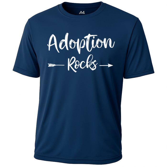 Adoption Rocks Cute Christian Adopt Adoption Day Family Cooling Performance Crew T-Shirt