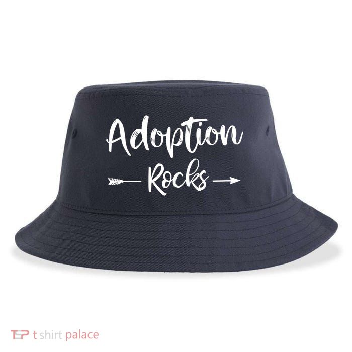 Adoption Rocks Cute Christian Adopt Adoption Day Family Sustainable Bucket Hat