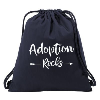 Adoption Rocks Cute Christian Adopt Adoption Day Family Drawstring Bag