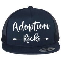 Adoption Rocks Cute Christian Adopt Adoption Day Family Flat Bill Trucker Hat