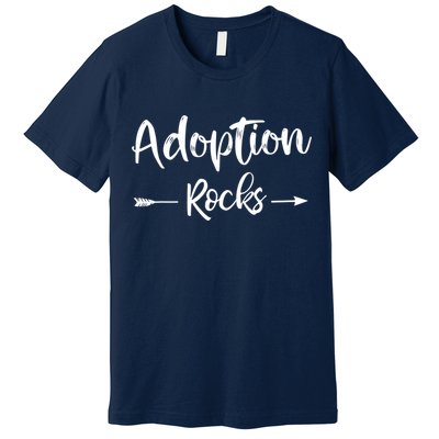 Adoption Rocks Cute Christian Adopt Adoption Day Family Premium T-Shirt