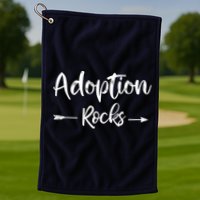Adoption Rocks Cute Christian Adopt Adoption Day Family Golf Towel