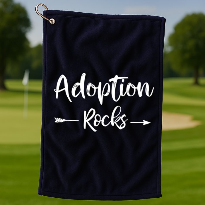 Adoption Rocks Cute Christian Adopt Adoption Day Family Golf Towel